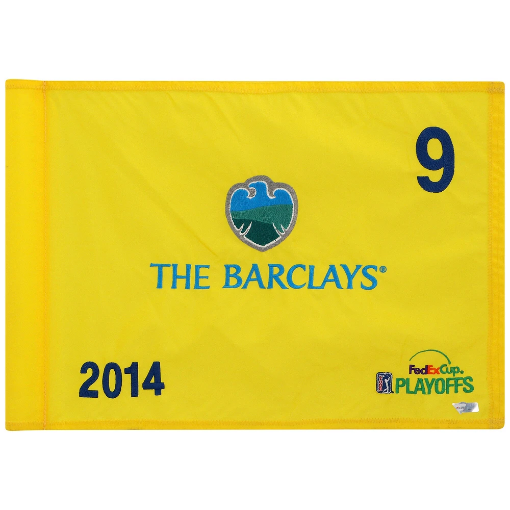 PGA TOUR Event-Used #9 Yellow Pin Flag from The Barclays Playoffs on August 21st to 24th 2014