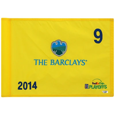 PGA TOUR Event-Used #9 Yellow Pin Flag from The Barclays Playoffs on August 21st to 24th 2014