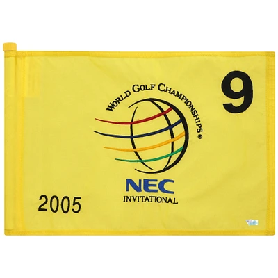PGA TOUR Event-Used #9 Yellow Pin Flag from The NEC Invitational on August 18th to 21st 2005