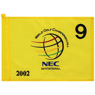 PGA TOUR Event-Used #9 Yellow Pin Flag from The NEC Invitational on August 22nd to 25th 2002