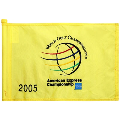 PGA TOUR Event-Used Yellow Pin Flag from The American Express Championship on October 6th to 9th 2005
