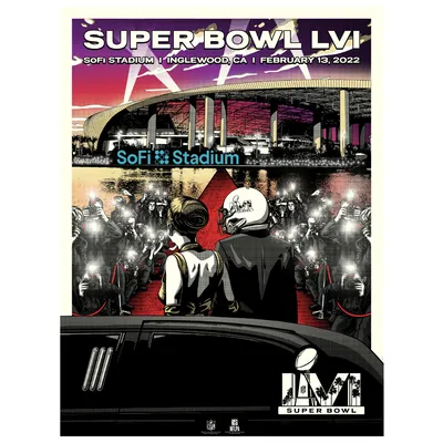 Phenom Gallery 18'' x 24'' Super Bowl LVI Red Carpet Serigraph