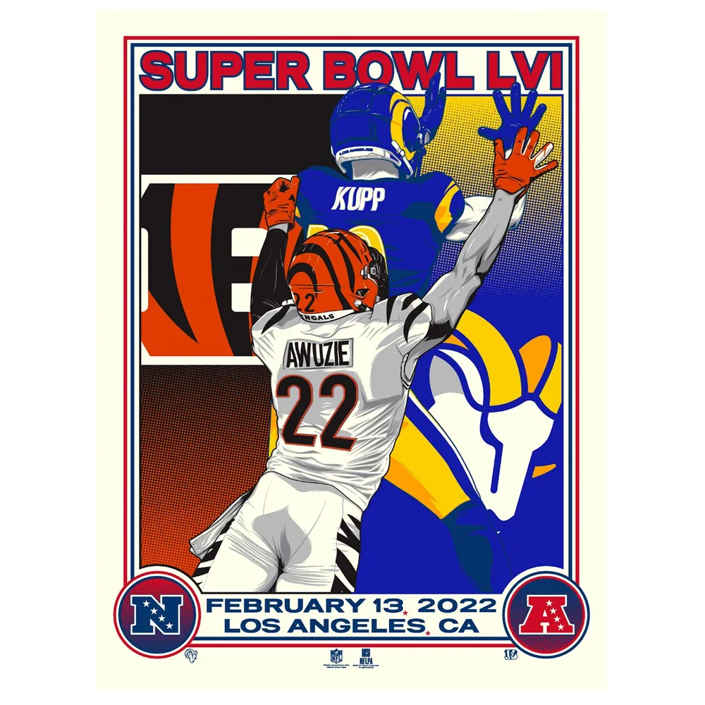 Lids Los Angeles Rams vs. Cincinnati Bengals Phenom Gallery Super Bowl LVI  Matchup 18'' x 24'' Serigraph