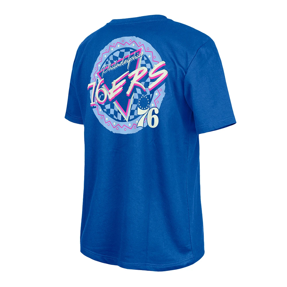 New Era  Blue Philadelphia 76ers Glow-in-the-Dark T-Shirt