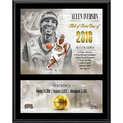Allen Iverson Philadelphia 76ers 12" x 15" Hardwood Classic Sublimated Player Plaque