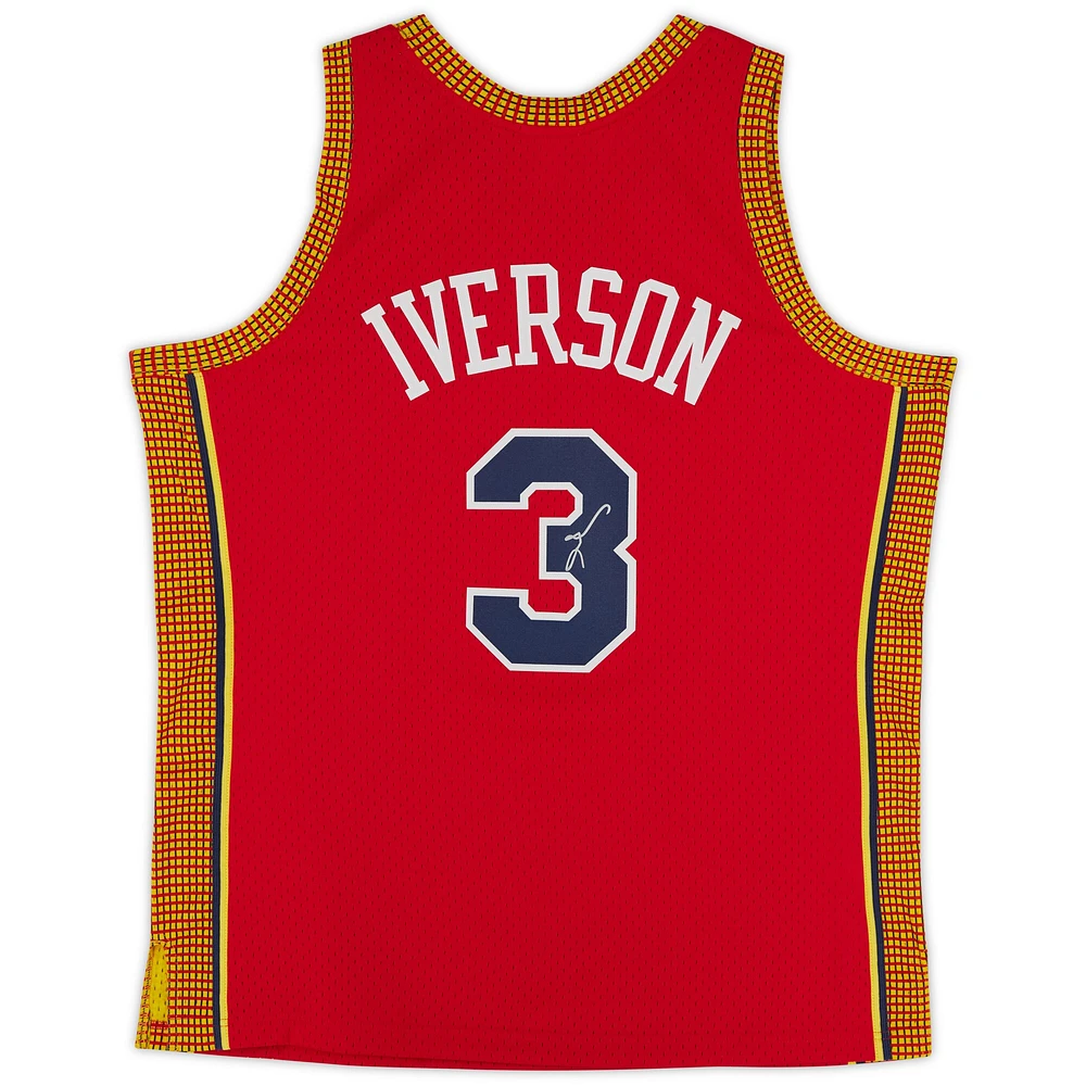 Allen Iverson Philadelphia 76ers Autographed Mitchell & Ness Red 2004-05 Swingman Jersey