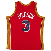 Allen Iverson Philadelphia 76ers Autographed Mitchell & Ness Red 2004-05 Swingman Jersey