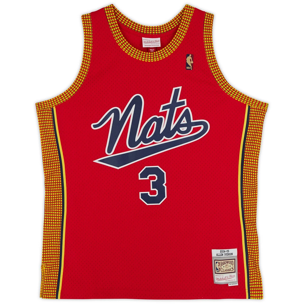 Allen Iverson Philadelphia 76ers Autographed Mitchell & Ness Red 2004-05 Swingman Jersey