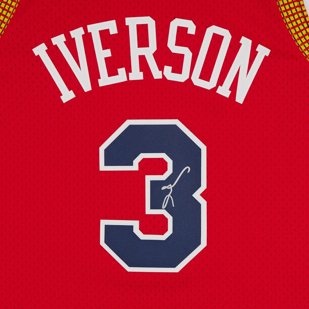 Allen Iverson Philadelphia 76ers Autographed Mitchell & Ness Red 2004-05 Swingman Jersey