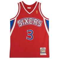 Allen Iverson Red Philadelphia 76ers Autographed 1996-97 Mitchell & Ness Authentic Jersey