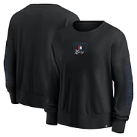 Sweat-shirt surdimensionné noir pour le jour du match des Philadelphia 76ers de Fanatics