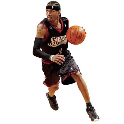 Allen Iverson Philadelphia 76ers Fathead Life Size Removable Wall Decal