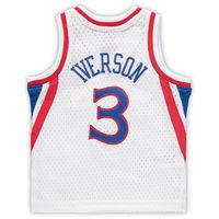 Infant Mitchell & Ness Allen Iverson White Philadelphia 76ers 1996/97 Hardwood Classics Retired Player Jersey