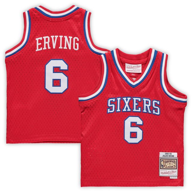 Infant Mitchell & Ness Julius Erving Red Philadelphia 76ers 1982/83 Hardwood Classics Maillot de joueur à la retraite