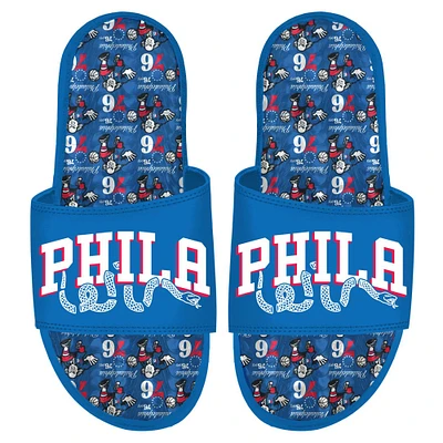 ISlide Philadelphia 76ers Sandales à glissière en gel motif d'équipe