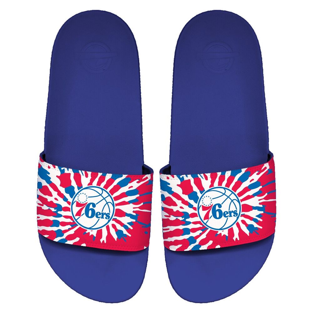 ISlide Philadelphia 76ers Team Tie-Dye Motto Slide Sandals