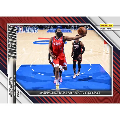 James Harden Joel Embiid & Tyrese Maxey Philadelphia 76ers Fanatics Exclusive Parallel Panini Instant Sixers Close Out Series Against Raptors Single