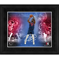 Collage de signatures en fac-similé des 76ers de Philadelphie de Joel Embiid, 16" x 20"