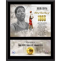 Plaque de joueur classique en bois dur par sublimation de 12" x 15" des Philadelphia 76ers de Julius Erving