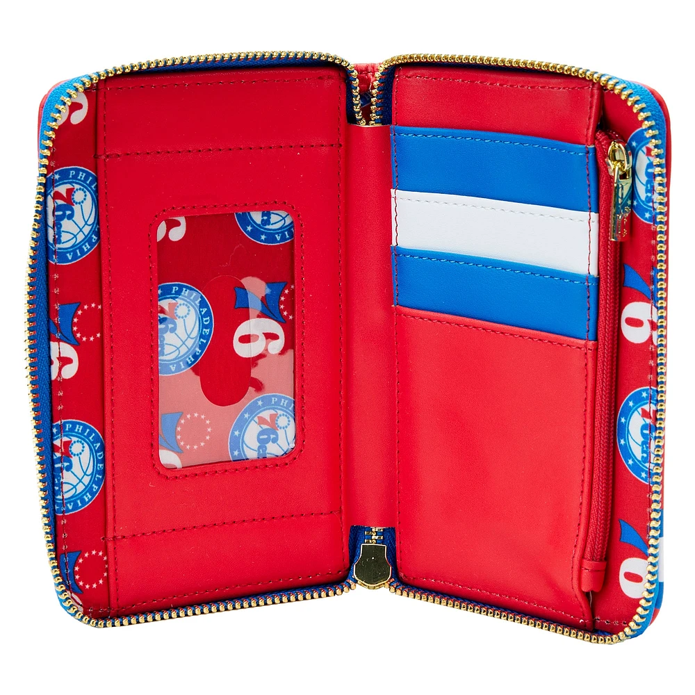 Loungefly Philadelphia 76ers Patches Zip-Around Wallet