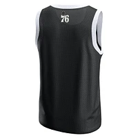 Men's Fanatics  Black Philadelphia 76ers Mesh Tank Top