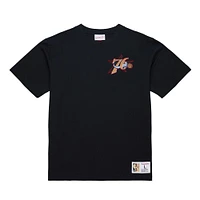 T-shirt Mitchell & Ness Allen Iverson noir pour homme Philadelphia 76ers Hardwood Classics NBA Legends