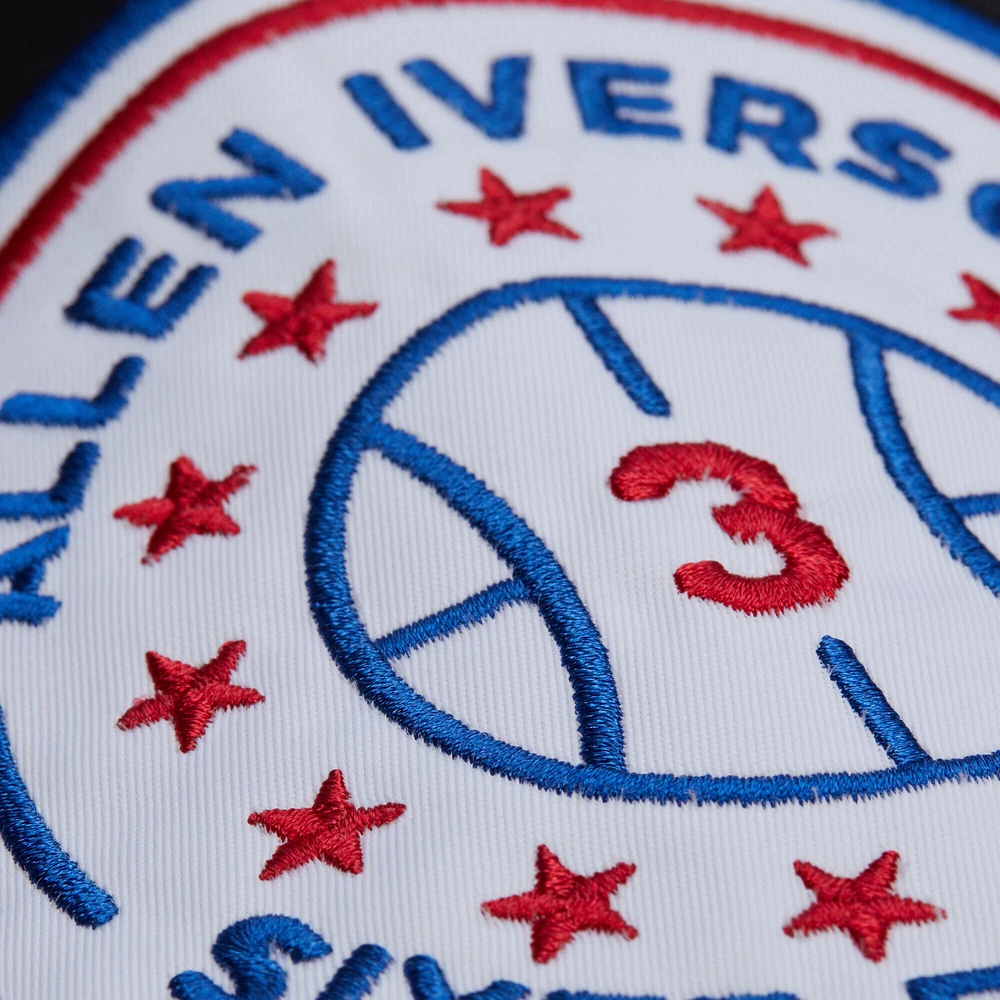 Men's Mitchell & Ness Allen Iverson Black Philadelphia 76ers NBA Legends Full-Snap Satin Jacket