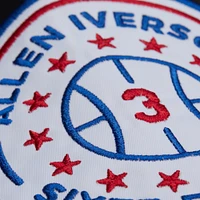 Men's Mitchell & Ness Allen Iverson Black Philadelphia 76ers NBA Legends Full-Snap Satin Jacket