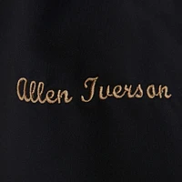 Men's Mitchell & Ness Allen Iverson Black Philadelphia 76ers NBA Legends Full-Snap Satin Jacket