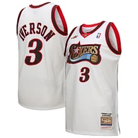 Maillot authentique Mitchell & Ness Allen Iverson pour homme, blanc, Philadelphia 76ers, NBA All-Star Game 2000