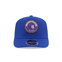 Men's New Era  Blue Philadelphia 76ers Victory Grove Circle Patch 9SEVENTY Adjustable Hat