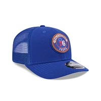 Men's New Era  Blue Philadelphia 76ers Victory Grove Circle Patch 9SEVENTY Adjustable Hat