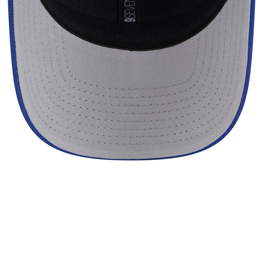 Men's New Era  Blue Philadelphia 76ers Victory Grove Circle Patch 9SEVENTY Adjustable Hat