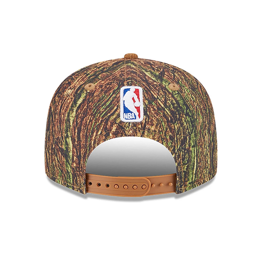 Men's New Era  Camo Philadelphia 76ers Victory Grove Forest Sneaker Pin 9FIFTY Snapback Hat
