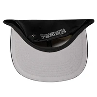 Men's Pro Standard  Cream/Black Philadelphia 76ers French Terry Snapback Hat