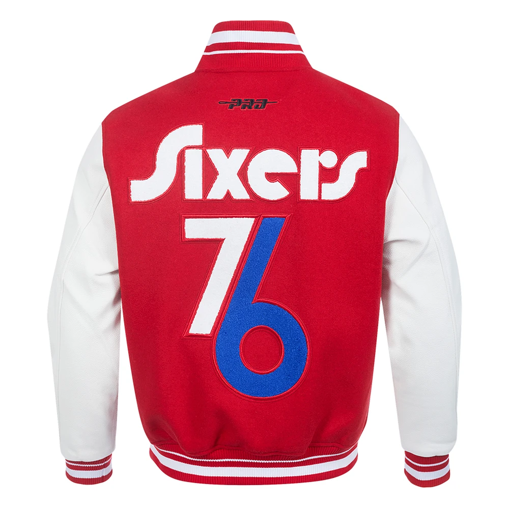 Men's Pro Standard  Red Philadelphia 76ers 2024/25 City Edition Wool Varsity Full-Zip Jacket