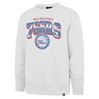 Men's '47 Cream Philadelphia 76ers Big & Tall Spotlight Headline Pullover Sweatshirt