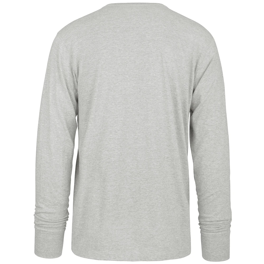 Men's '47  Gray Philadelphia 76ers First Rate Franklin Long Sleeve T-Shirt