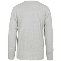 Men's '47  Gray Philadelphia 76ers First Rate Franklin Long Sleeve T-Shirt