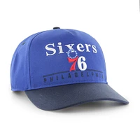 Men's '47 Royal/Black Philadelphia 76ers Super Hitch Adjustable Hat