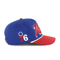 Men's '47 Royal/Red Philadelphia 76ers Dropshadow Rope Hitch Adjustable Hat