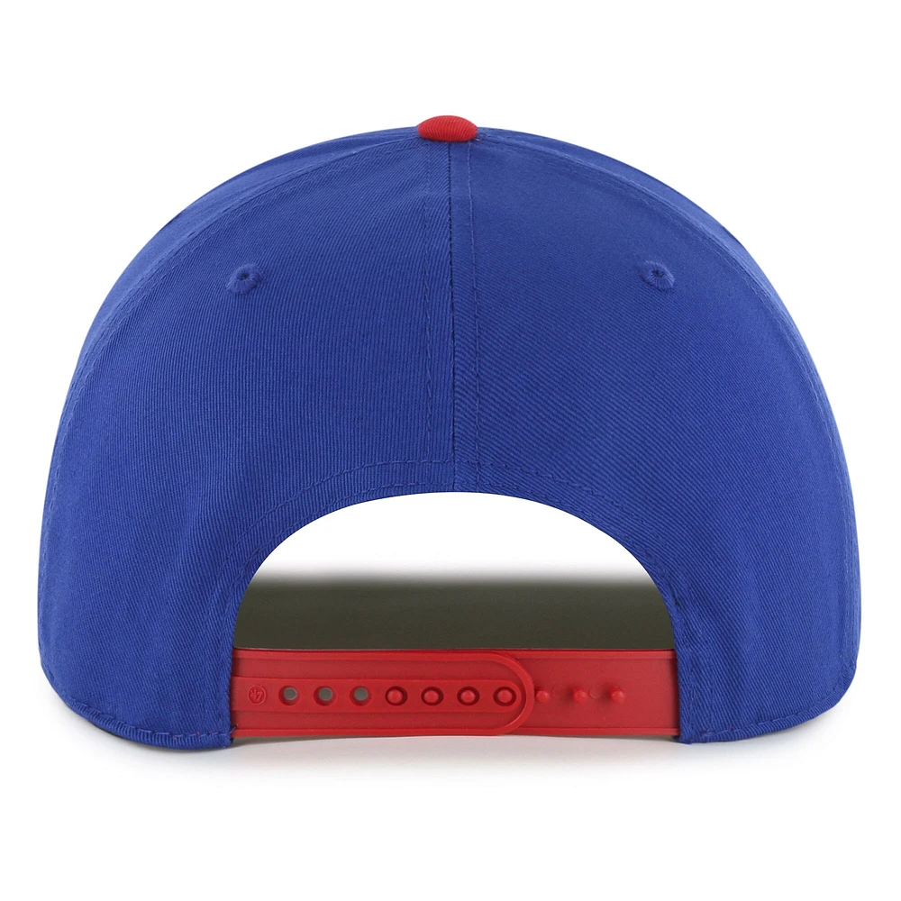 Men's '47 Royal/Red Philadelphia 76ers Dropshadow Rope Hitch Adjustable Hat