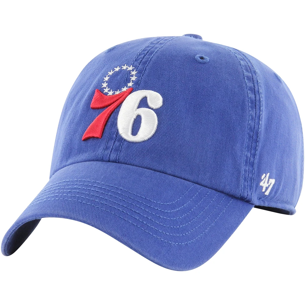 Casquette ajustée avec logo alternatif des Royal Philadelphia 76ers '47 pour hommes