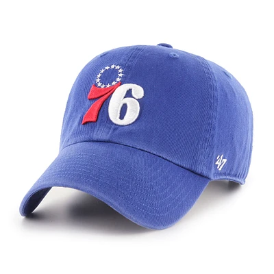 Casquette réglable de nettoyage '47 Royal Philadelphia 76ers pour hommes