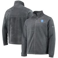 Men's Columbia Philadelphia 76ers Heathered Charcoal Flanker Full-Zip Jacket