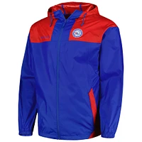 Men's Columbia Royal Philadelphia 76ers Big & Tall Flash Forward Challenger Omni-Shade Full-Zip Hoodie