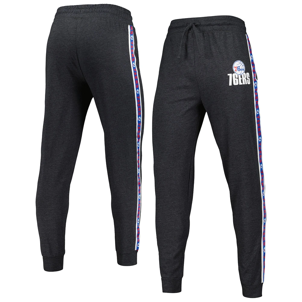 Pantalon de jogging Concepts Sport Charcoal Philadelphia 76ers Team Stripe pour homme