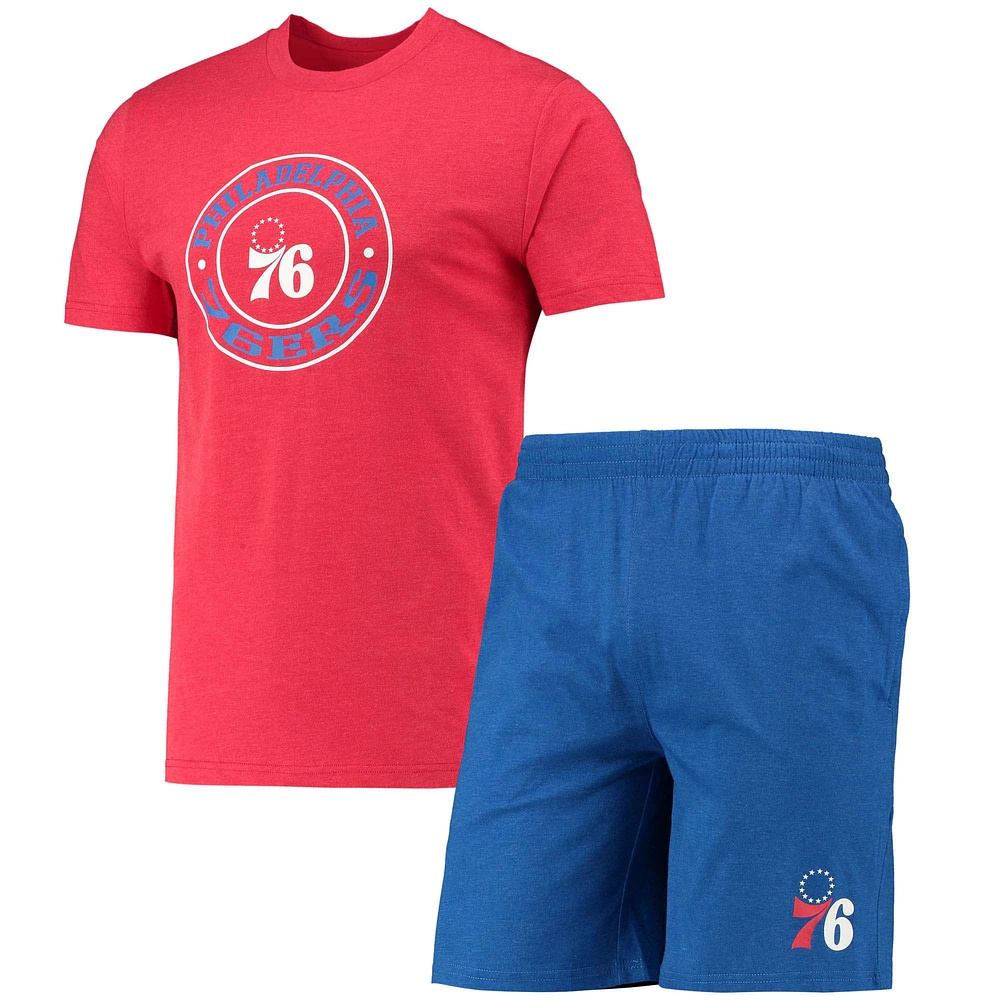 Men's Concepts Sport Royal/Red Philadelphia 76ers T-Shirt & Shorts Sleep Set