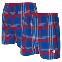 Men's Concepts Sport Royal Philadelphia 76ers Region Flannel Boxer Short