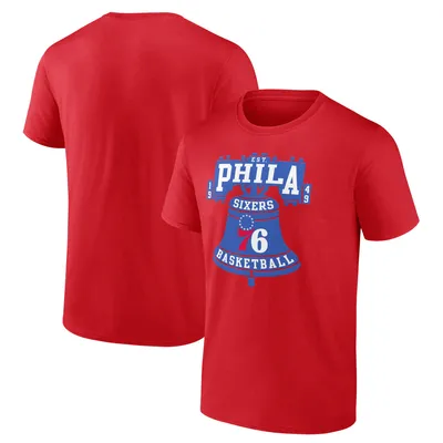 Philadelphia 76ers Fanatics Branded Hometown Collection Phila Liberty Bell T-Shirt - Red
